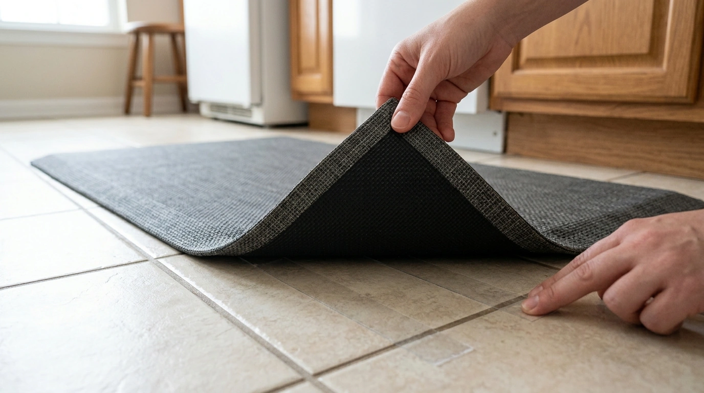 Stop a “Non-Slip” Kitchen Mat Sliding on Tile or Vinyl